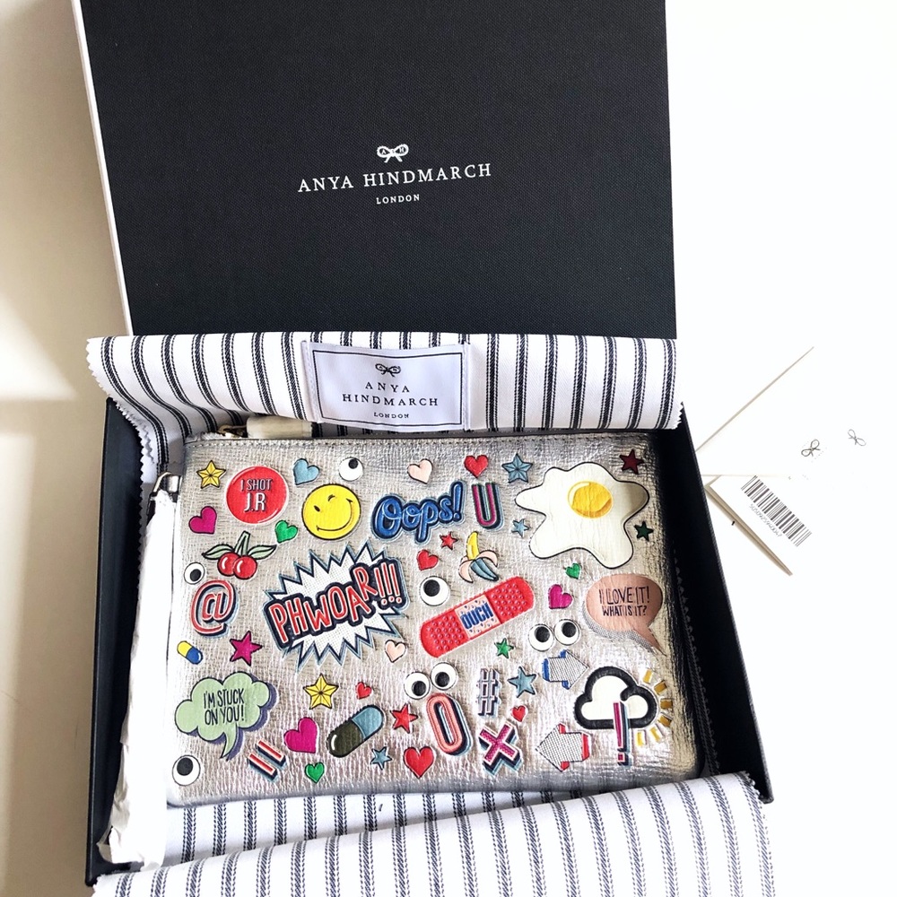 Anya Hindmarch embellished leather wristlet